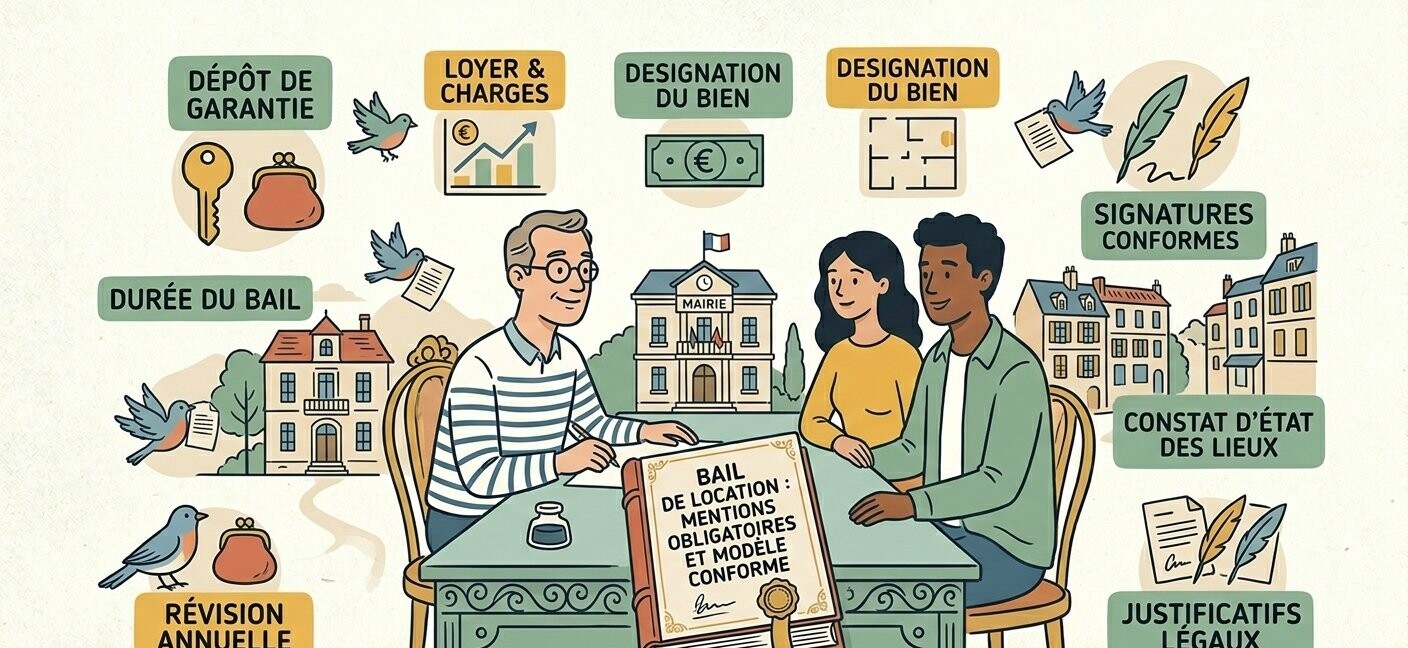 Bail de location : mentions obligatoires et modèle conforme